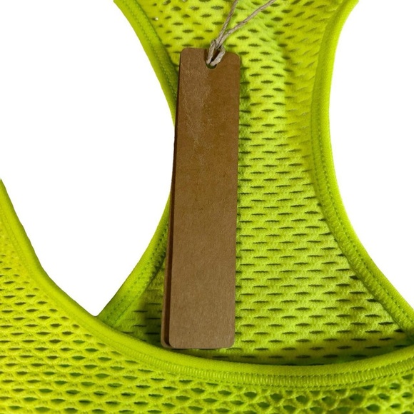 NWT skims fishnet perforated neon green scoop bralette!! Size Small - Picture 3 of 4